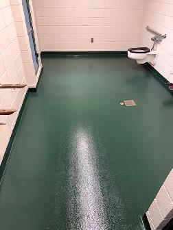 Solid Color Epoxy Flooring for Commercial Bathrooms