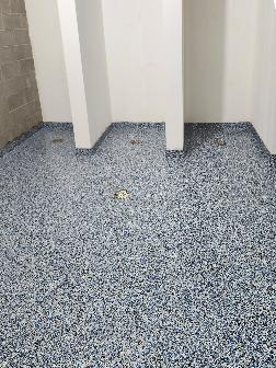 Epoxy Flake Flooring for Commercial Bathroom
