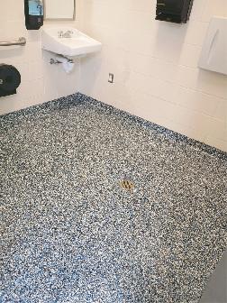 Commercial Bathroom Epoxy Flake Flooring